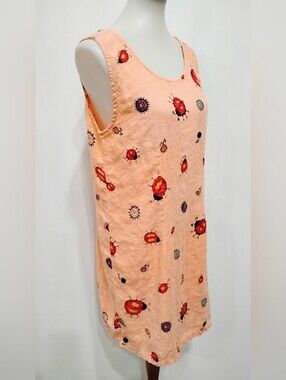 VINTAGE TOM TOM LINEN LADYBUG DRESS